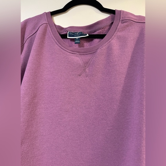 Karen Scott Sport lavender oversized 4x sweatshirt - Picture 3 of 5